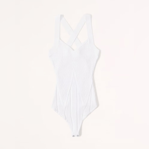 A&F Sweetheart Cross-Back Bodysuit NEVER WORN - Picture 1 of 8